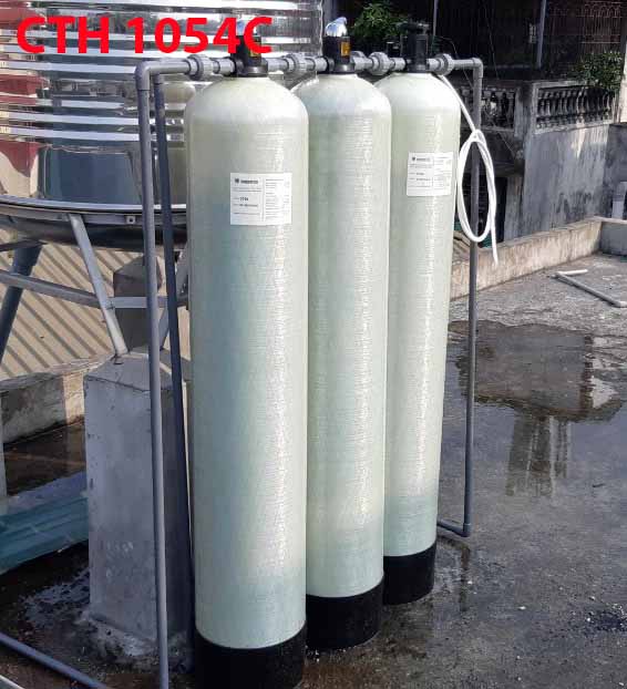 Thiết bị lọc tổng sinh hoạt CTH 1054C lắp đặt dưới chân téc nước